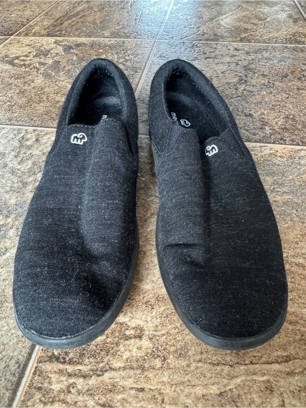 Merino Merino Wool Australian Handmade Slip On Shoes- Black, Women’s Size 9
